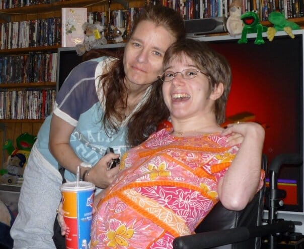 Nancy on the left, I on the right.