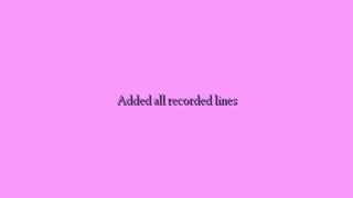 Added all recorded lines