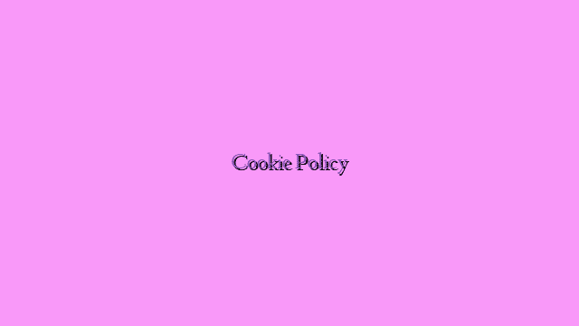Cookie Policy
