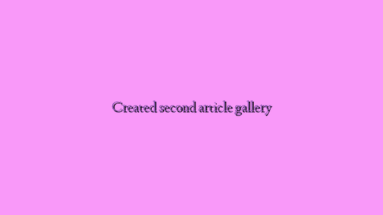 Created second article gallery