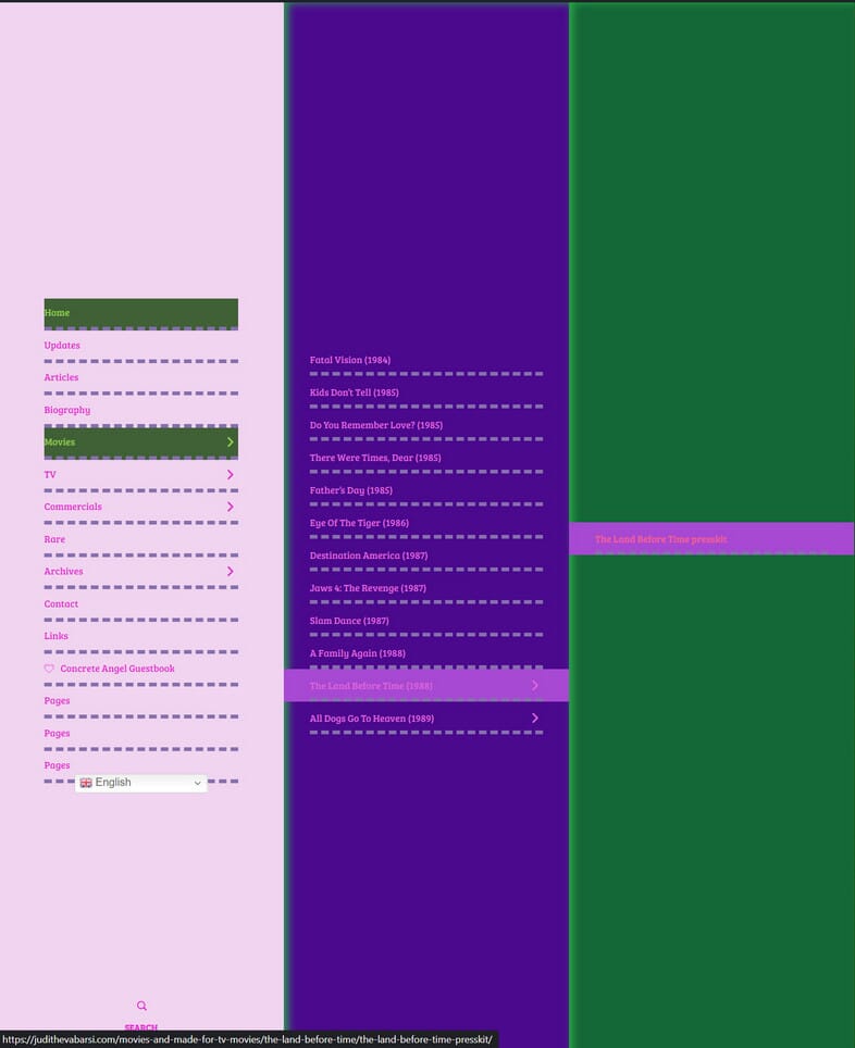 Added The Land Before Time and All Dogs Go To Heaven text presskits